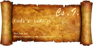 Csép Iván névjegykártya